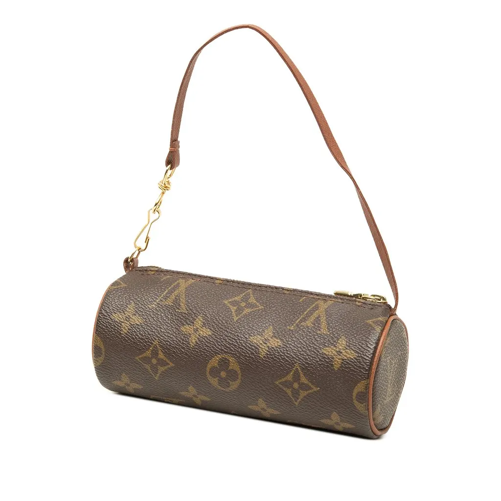 Louis Vuitton Monogram Papillon Pochette Brown Canvas Good - Back View