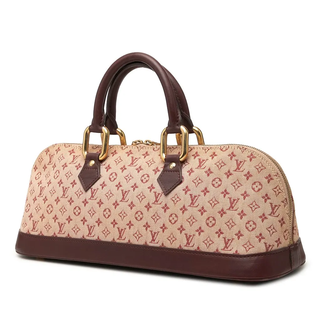 Louis Vuitton Monogram Mini Lin Alma Horizontal Red Canvas Good - Back View