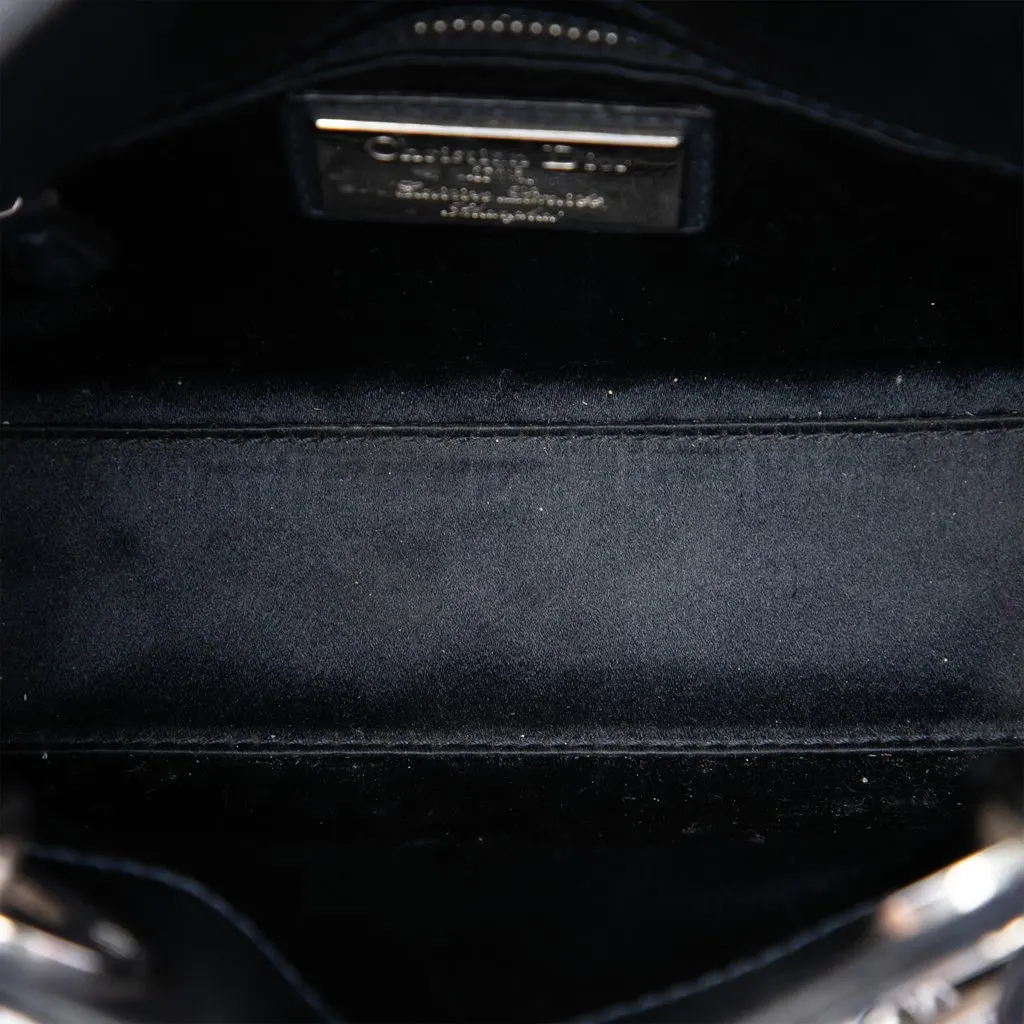Dior Limited Edition Shanghai Mini Satin Sequin Embellished Lady Dior Blue Very good - Model View