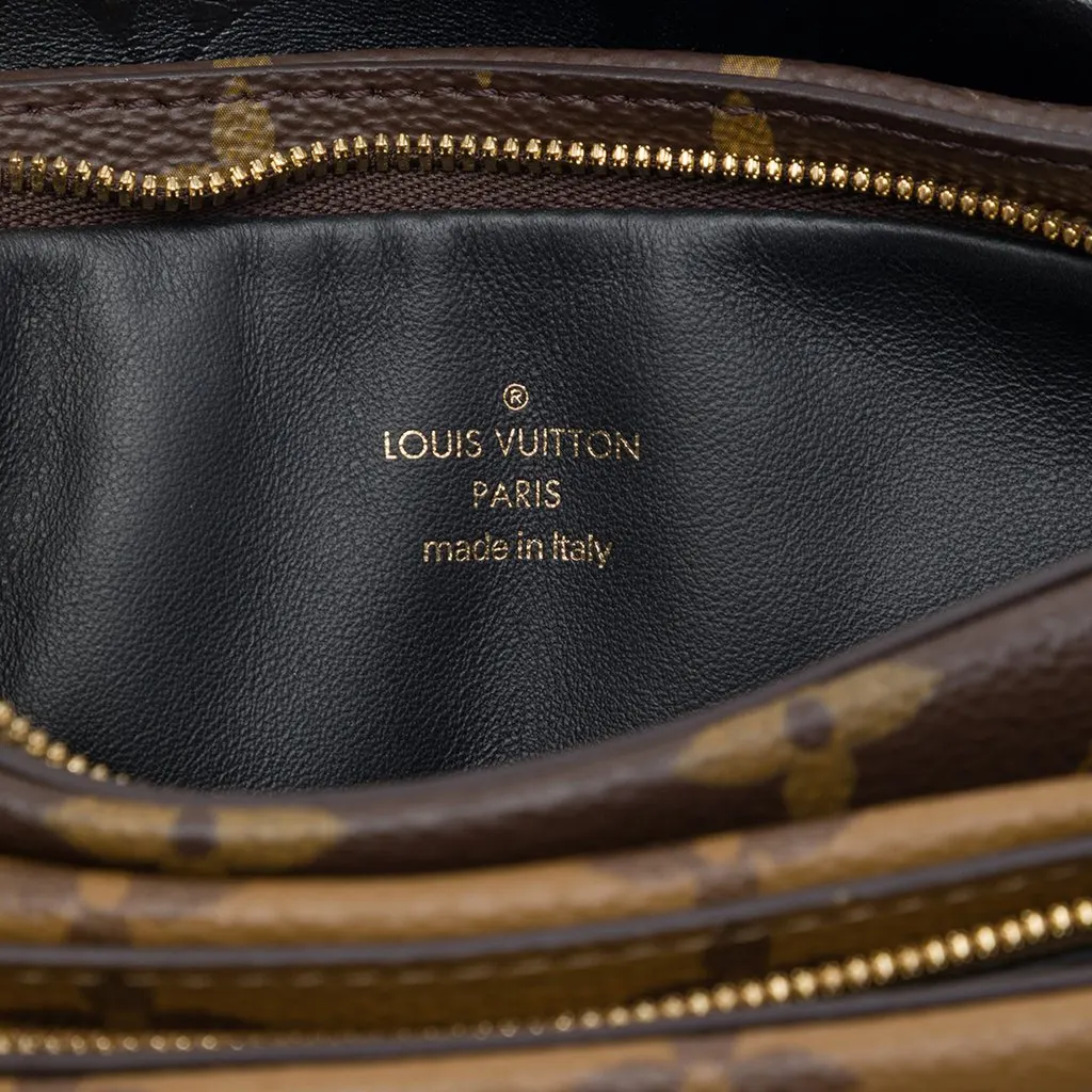 Louis Vuitton Monogram Reverse LV3 Pouch Brown Canvas Very good - Box View
