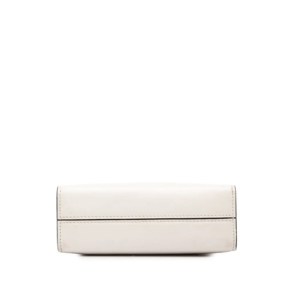 Prada Mini Soft Calf Logo Drill Satchel White Leather Good - Inside View