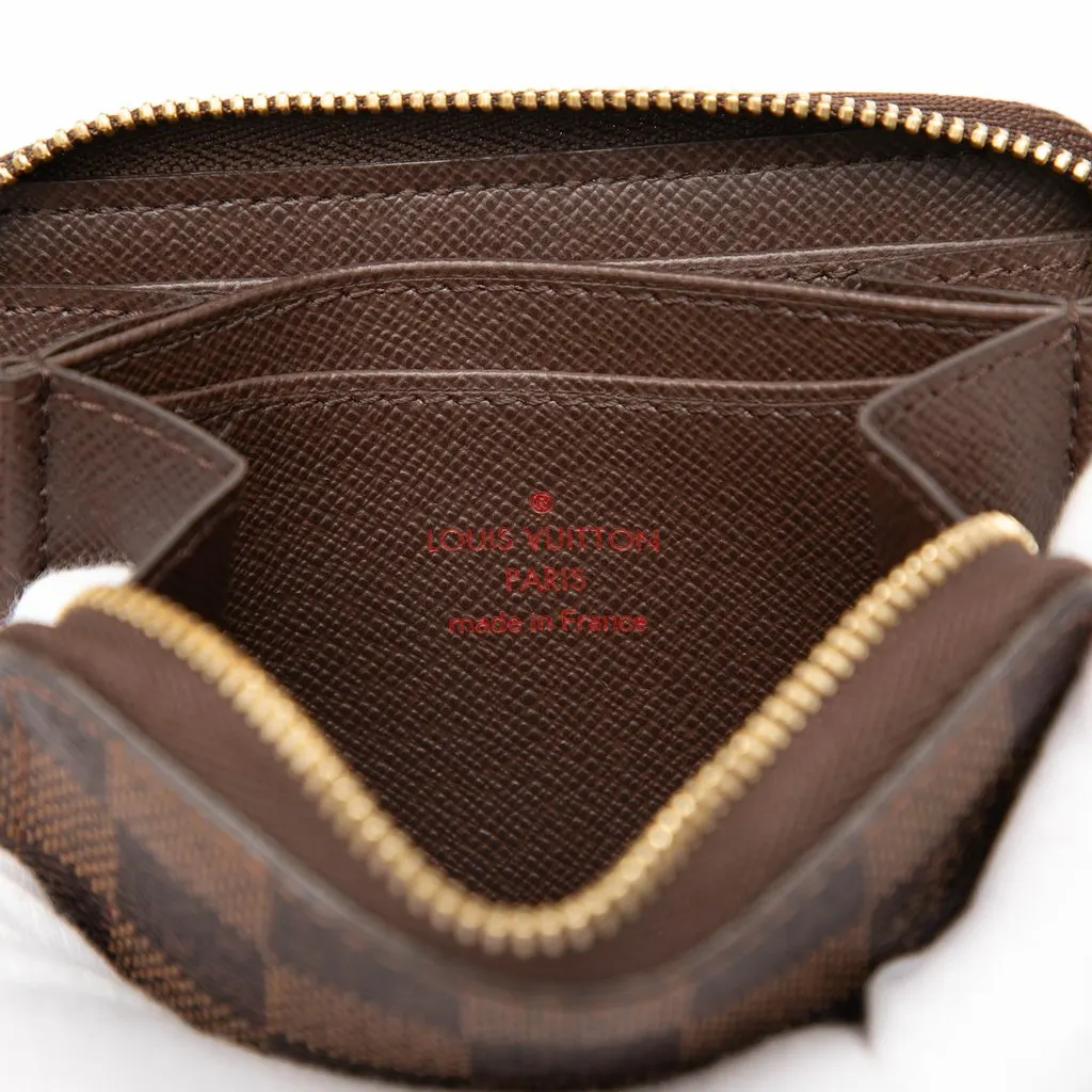 Louis Vuitton Damier Ebene Zippy Coin Purse Brown Very good - Box View