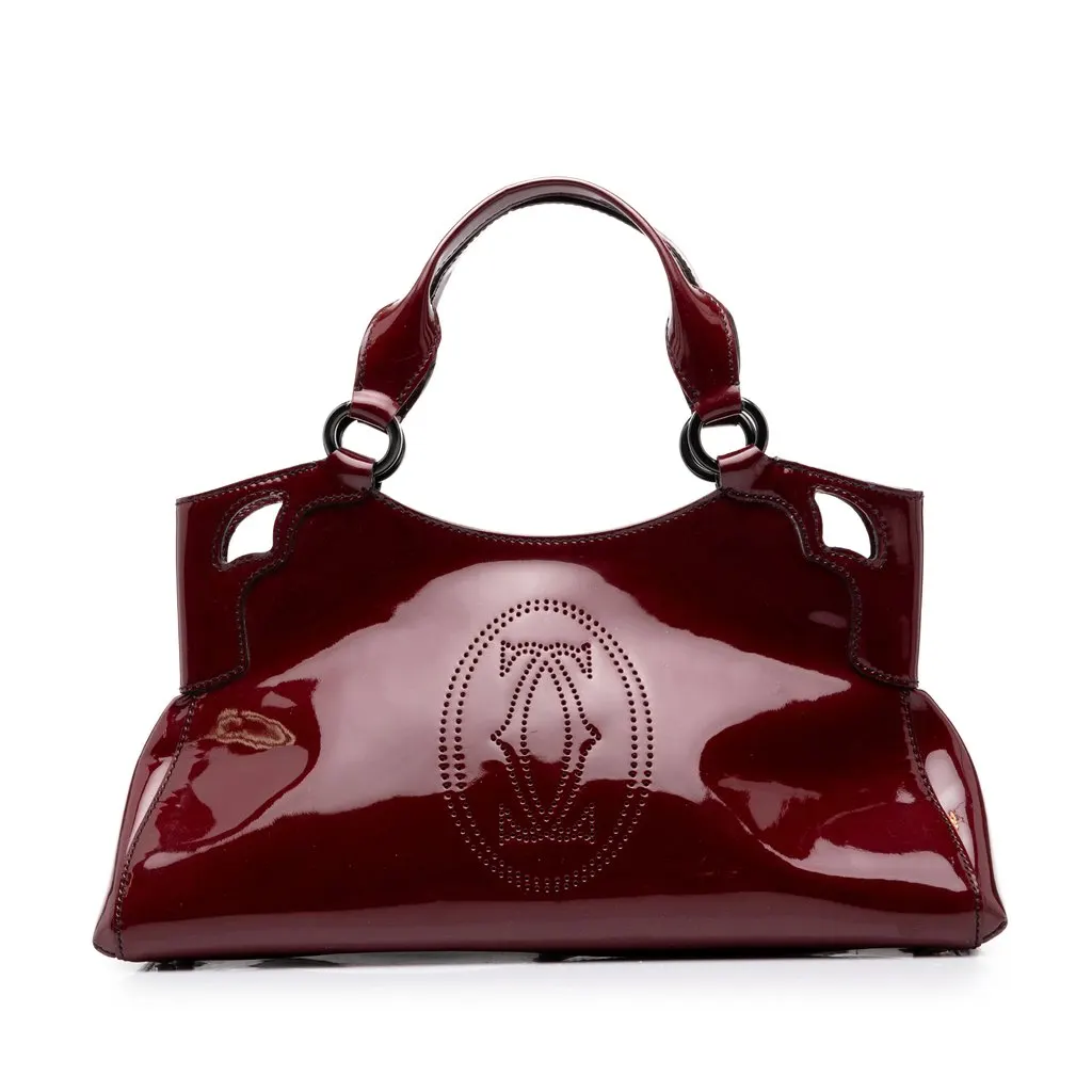 Cartier Patent Marcello De Cartier Tote Red Leather Very good - Front View