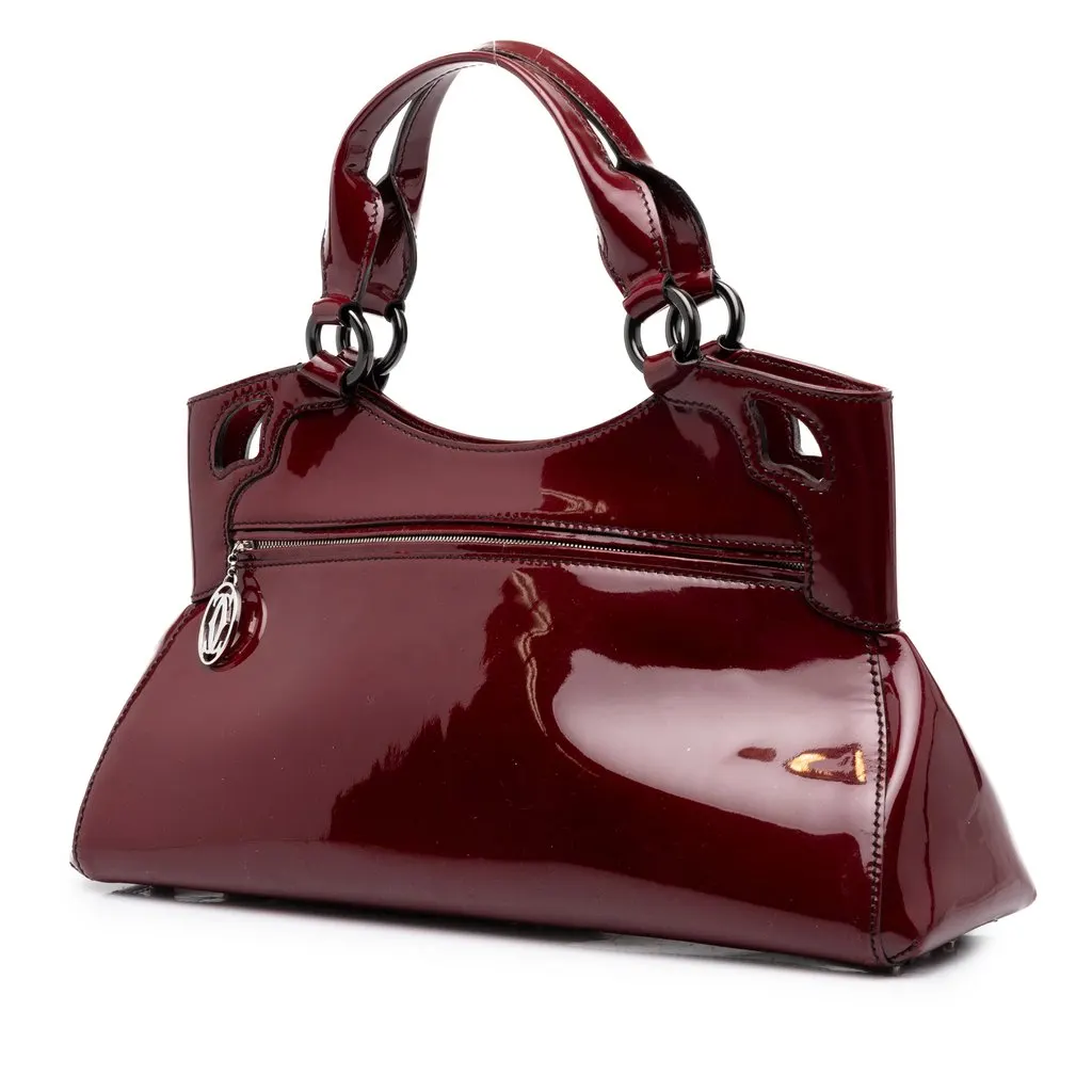 Cartier Patent Marcello De Cartier Tote Red Leather Very good - Back View