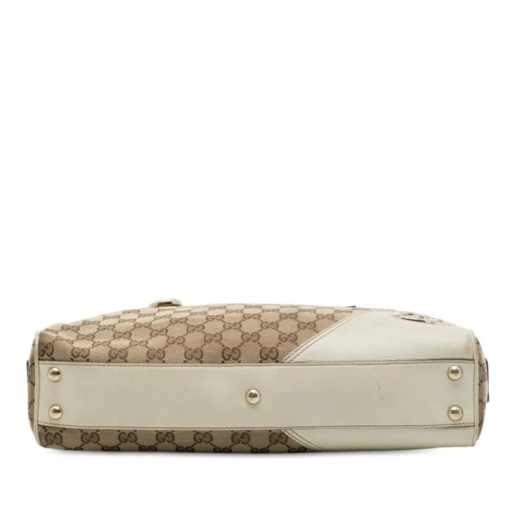 Gucci GG Canvas New Britt Shoulder Bag Beige Canvas Good - Inside View