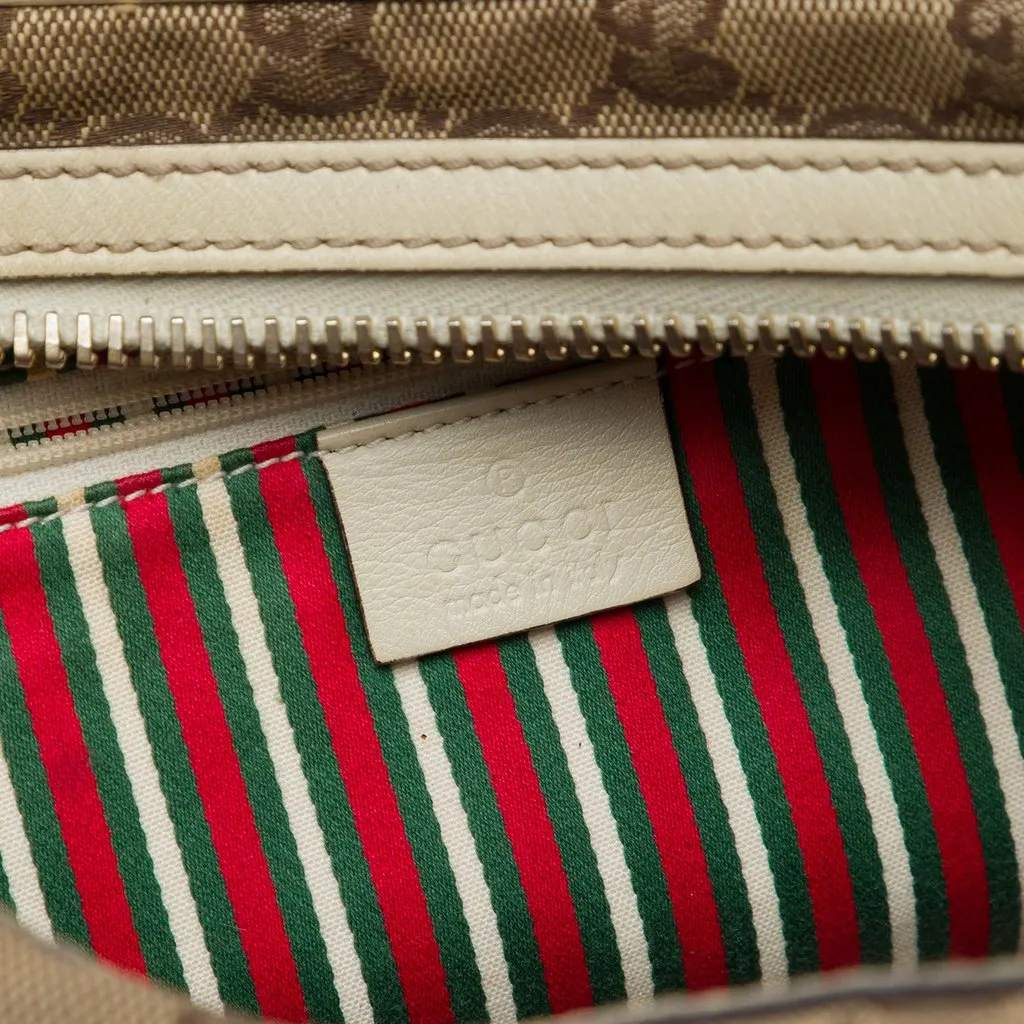 Gucci GG Canvas New Britt Shoulder Bag Beige Canvas Good - Box View