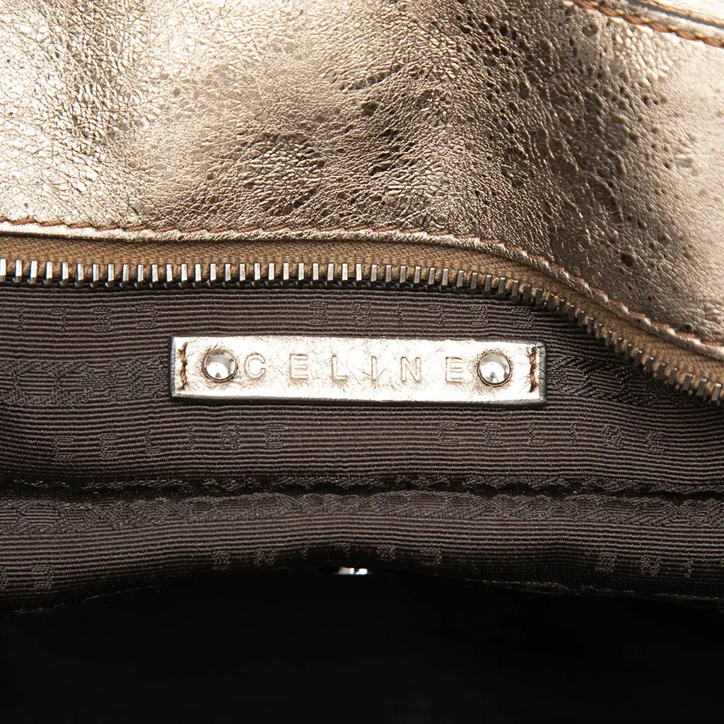 Celine Metallic Calfskin Bittersweet Hobo Gold Leather Very good - Box View