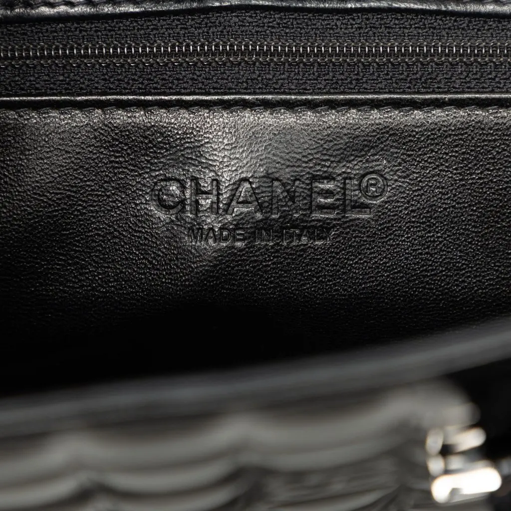 Chanel CC Chocolate Bar Patent Tote Black Leather Very good - Box View