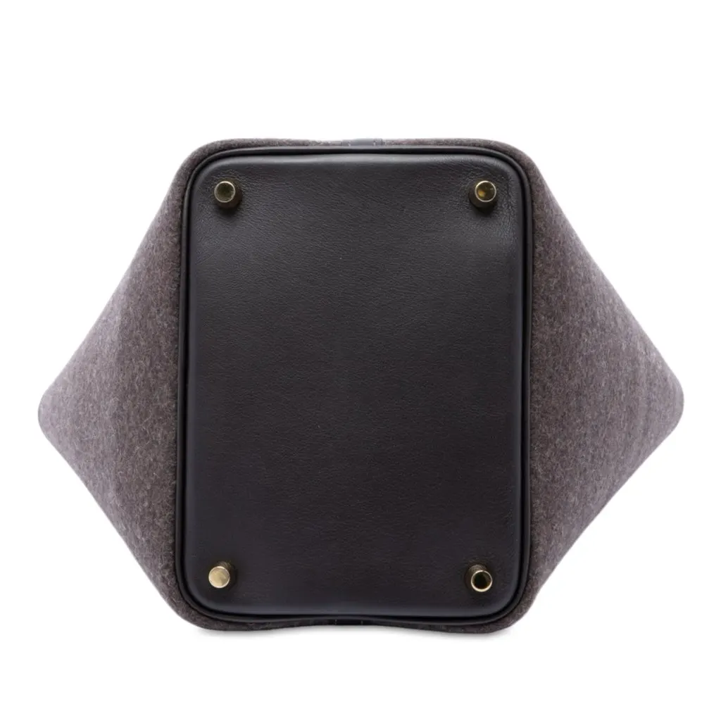 Hermès Felt and Swift Picotin Lock 18 Brown Wool Very good - Inside View