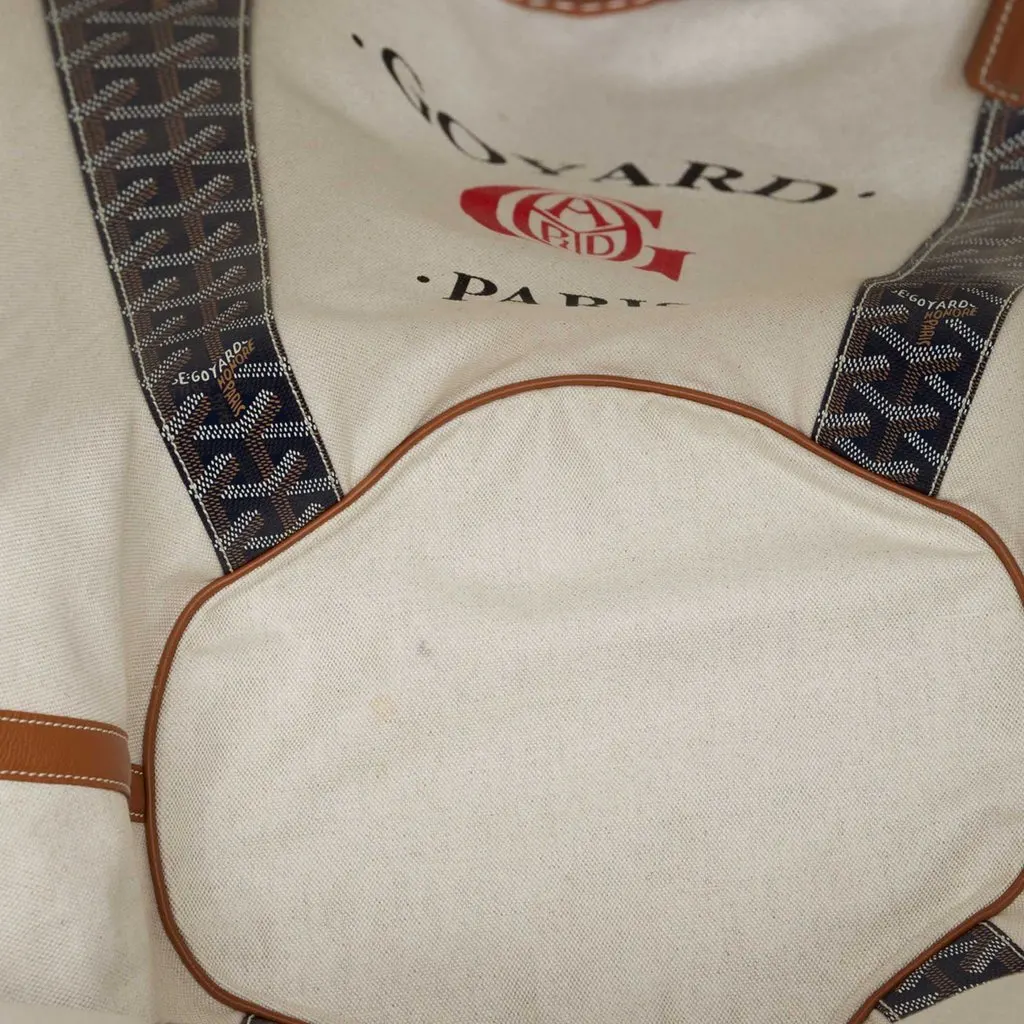 Goyard Goyardine Reversible Belharra Tote Blue Canvas Very good - Model View