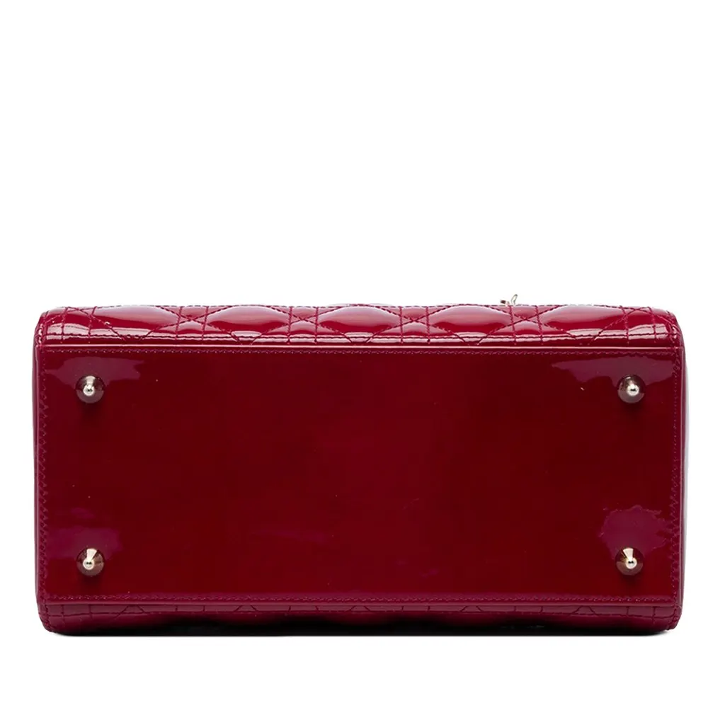 Dior Medium Patent Cannage Lady Dior Red Leather Very good - Inside View