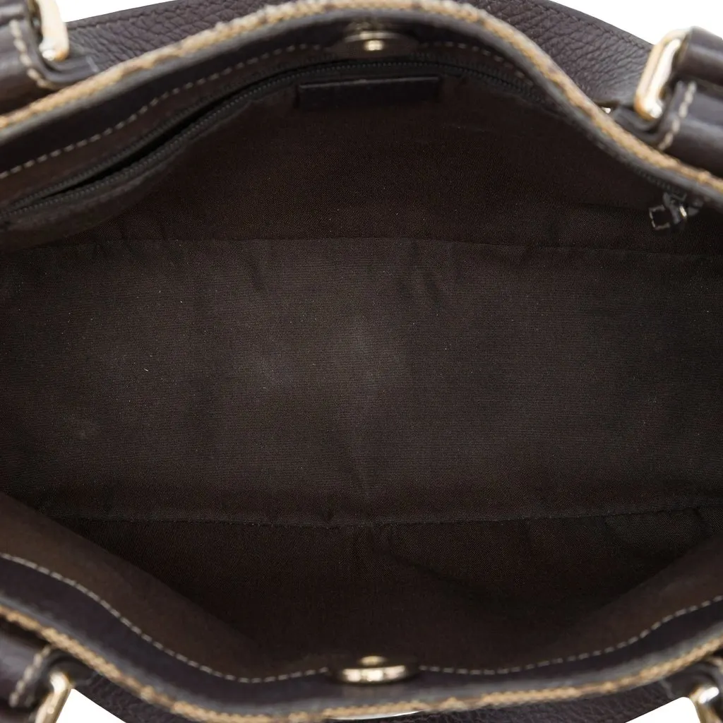 Gucci GG Crystal Handbag Beige Canvas Good - Model View