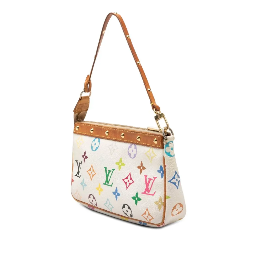 Louis Vuitton Monogram Multicolore Pochette Accessoires White Good - Back View