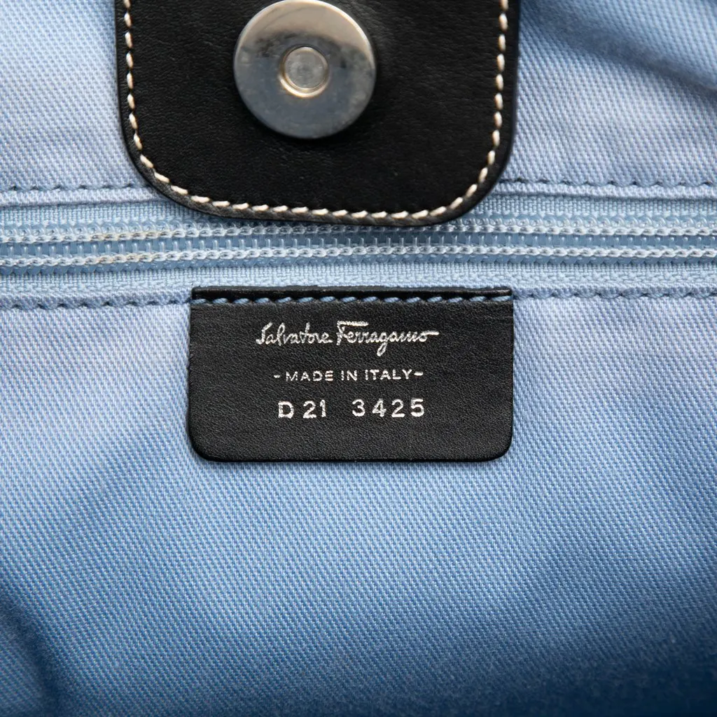 Salvatore Ferragamo Canvas Tote Black Canvas Very good - Box View