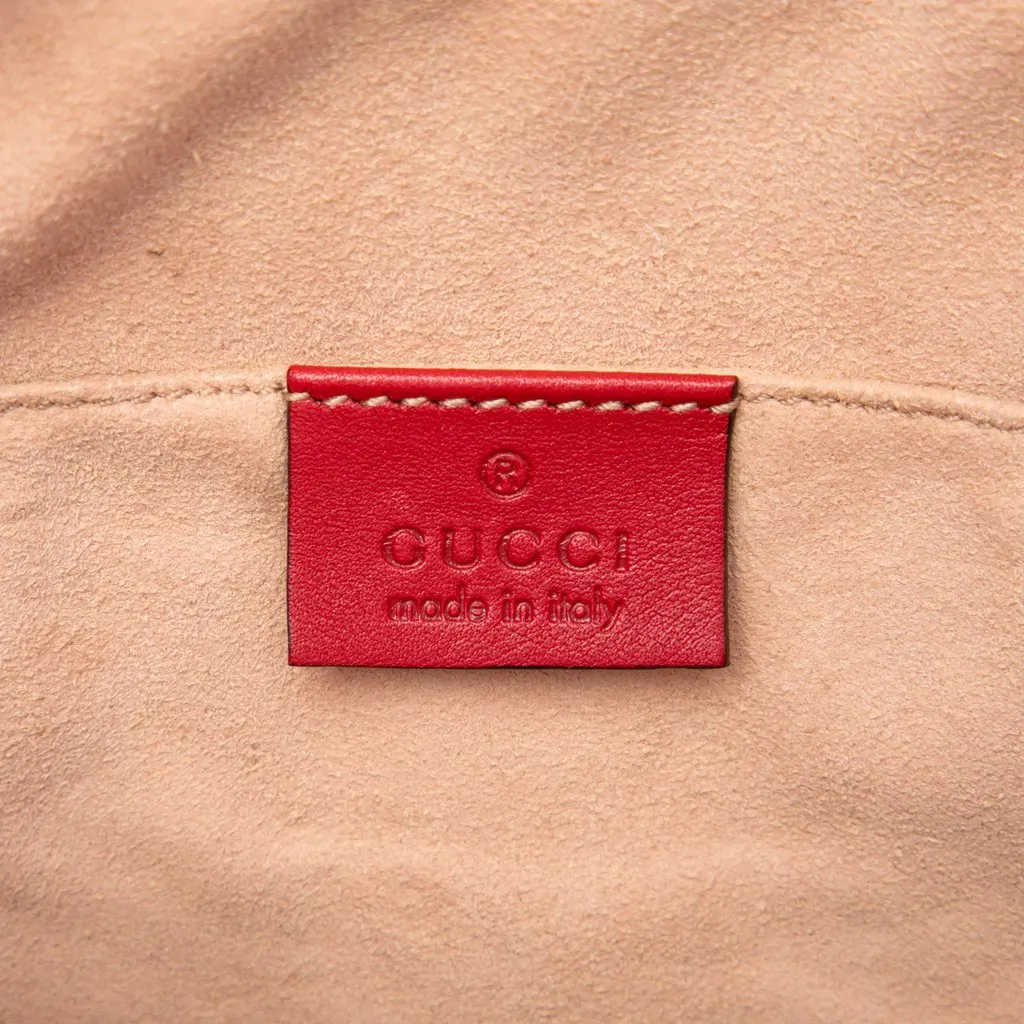 Gucci Guccissima Camera Bag Red Leather Good - Box View