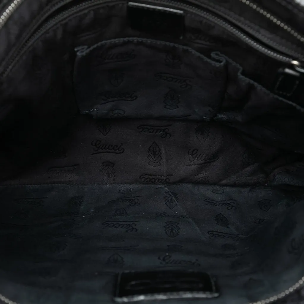 Gucci Fiat 500 Medium GG Imprime Web Messenger Bag Black Very good - Model View