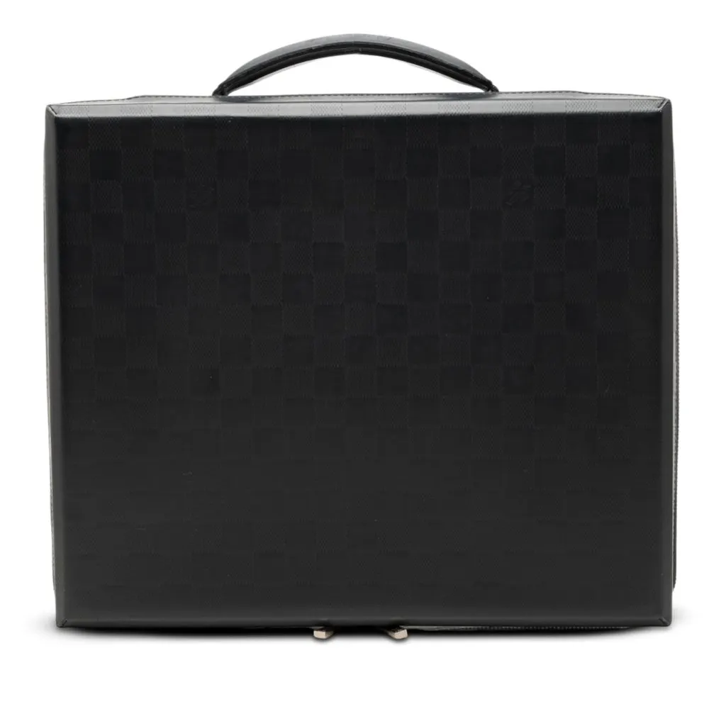 Louis Vuitton Damier Glace Luke Briefcase Black Leather Very good - Front View