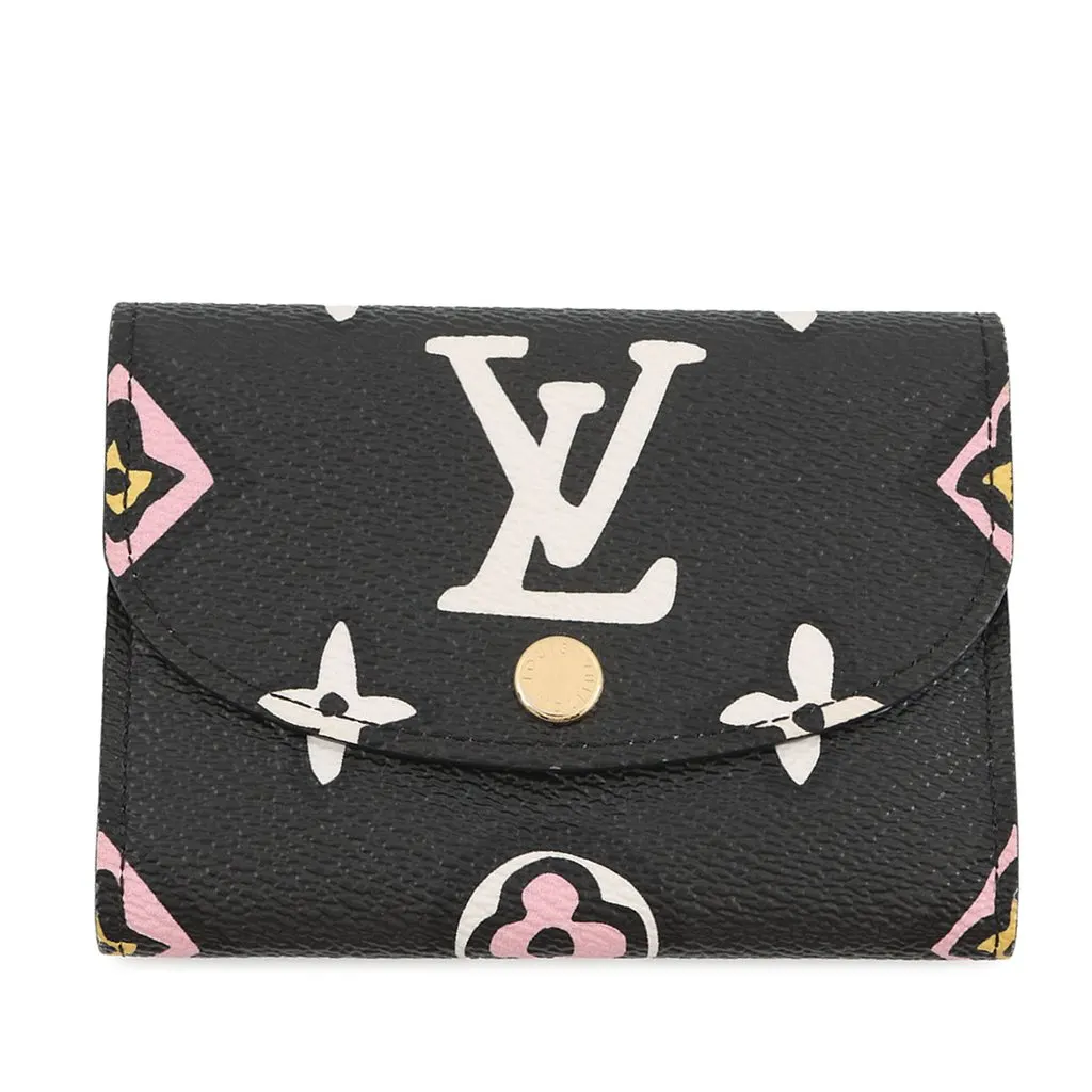 Louis Vuitton Monogram Giant Wild at Heart Rosalie Coin Purse Black Very good - Front View