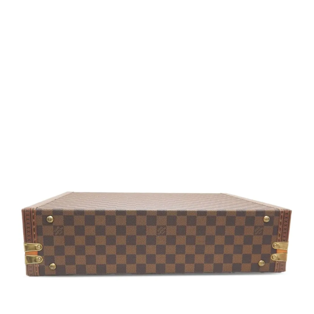 Louis Vuitton Damier Ebene President Classeur Brown Very good - Model View