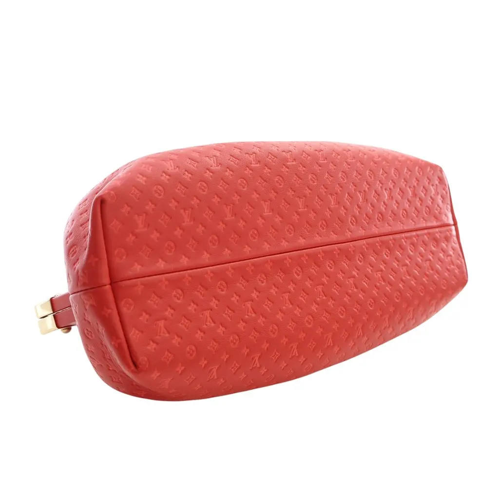 Louis Vuitton Embossed Calfskin Nanogram Satchel Red Leather Very good - Model View