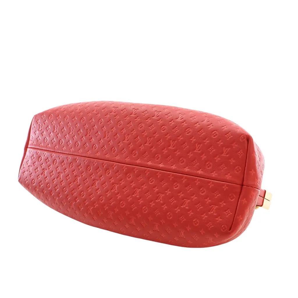 Louis Vuitton Embossed Calfskin Nanogram Satchel Red Leather Very good - Box View