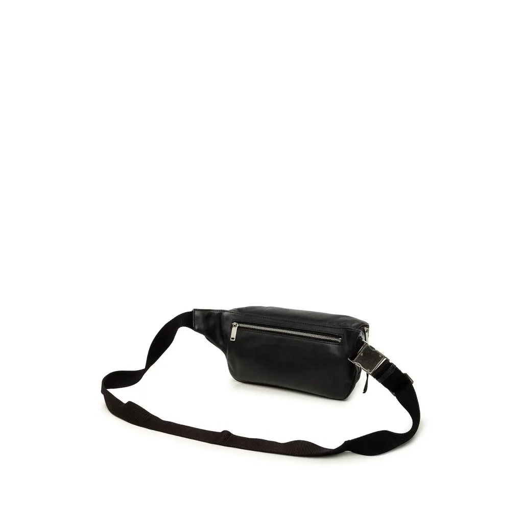 Saint Laurent Leather Marsupio Belt Bag Black Leather Good - Back View