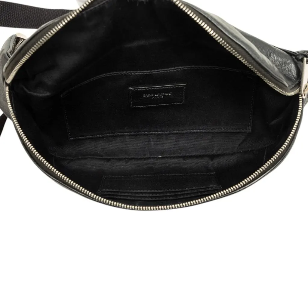Saint Laurent Leather Marsupio Belt Bag Black Leather Good - Model View