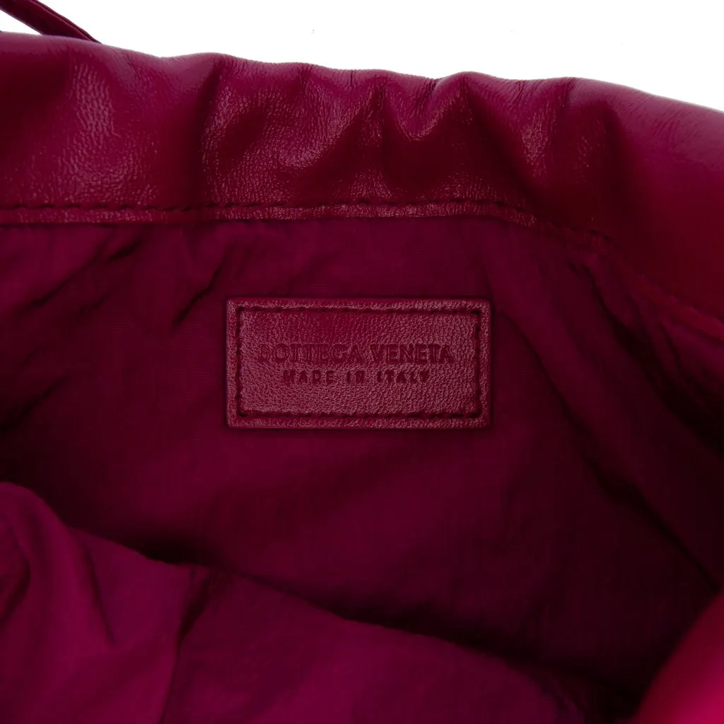 Bottega Veneta Small Nappa Intrecciato Dustbag Drawstring Crossbody Purple Leather Good - Box View