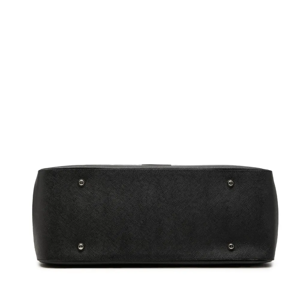 Burberry Leather Tote Black Leather Good - Inside View