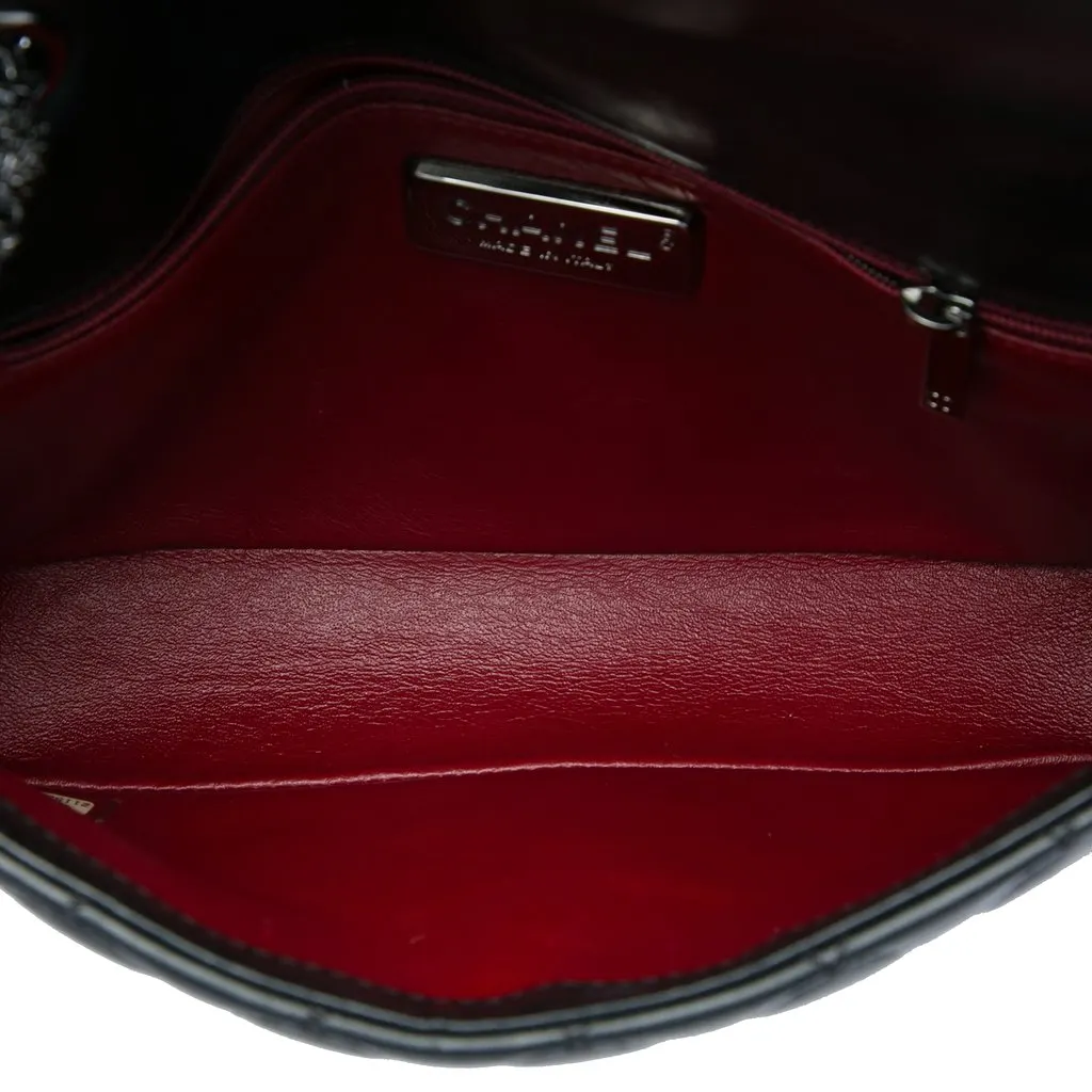 Chanel Medium Quilted Lambskin Westminster Pearl Flap Black Leather Very good - Model View