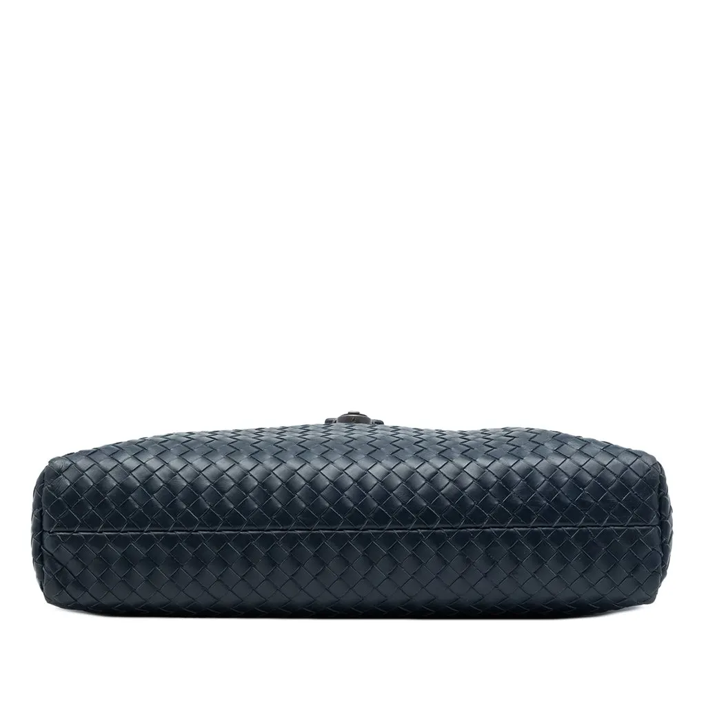 Bottega Veneta Nappa Intrecciato Briefcase Blue Leather Very good - Inside View