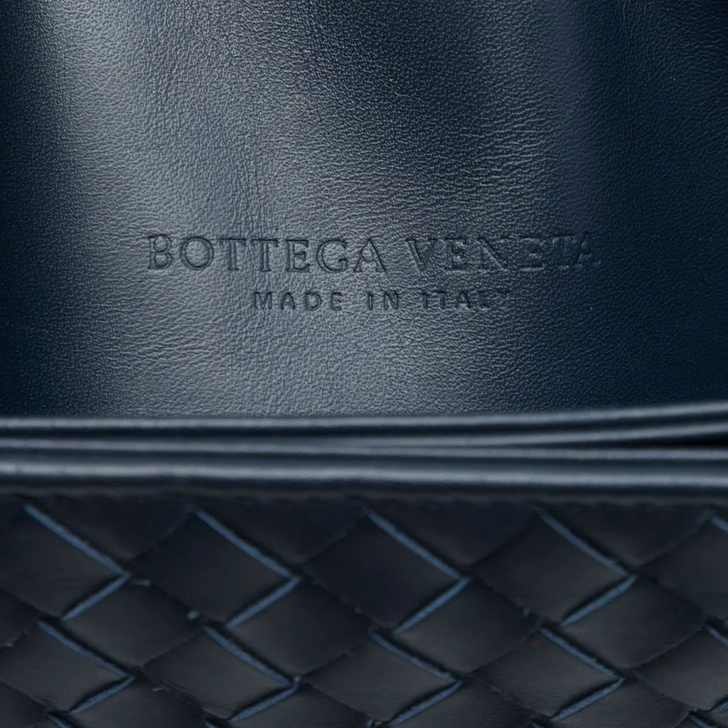 Bottega Veneta Nappa Intrecciato Briefcase Blue Leather Very good - Box View