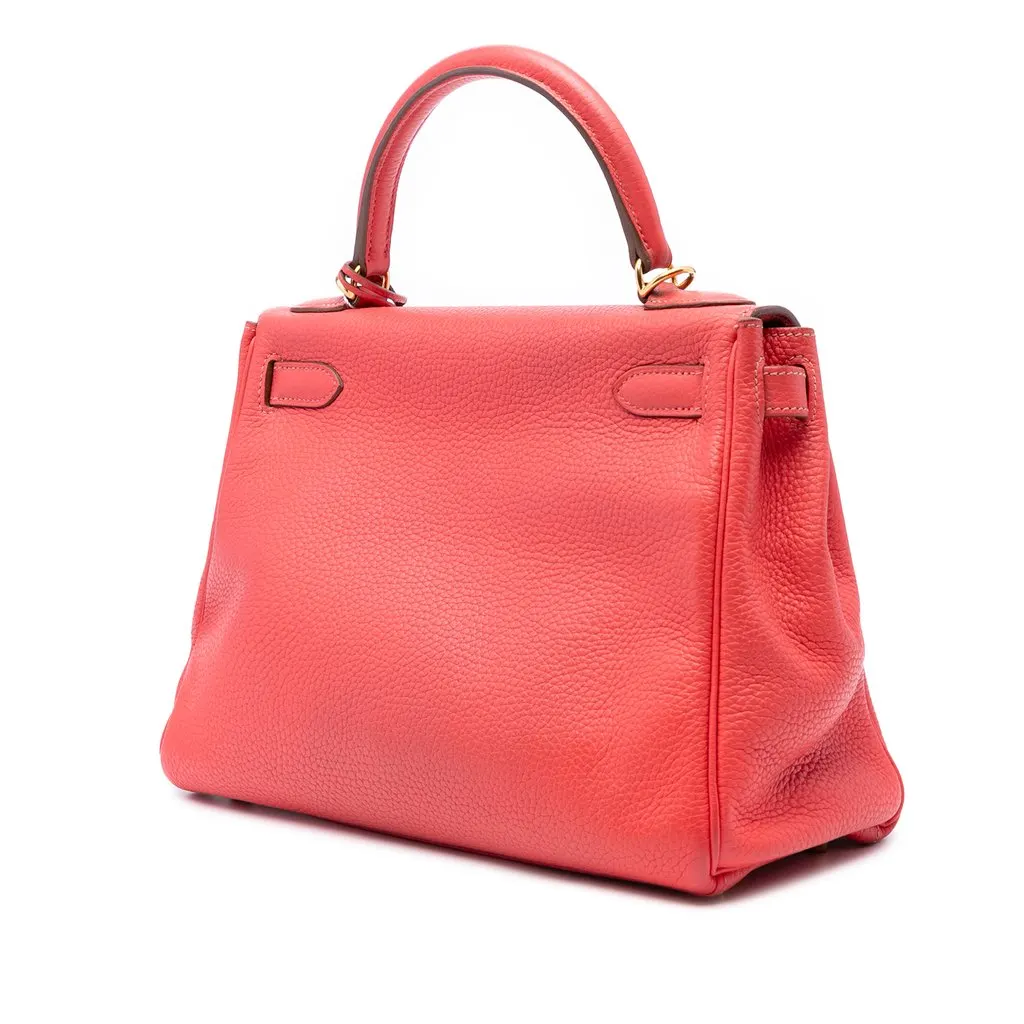 Hermès Togo Kelly II Retourne 28 Red Leather Good - Back View