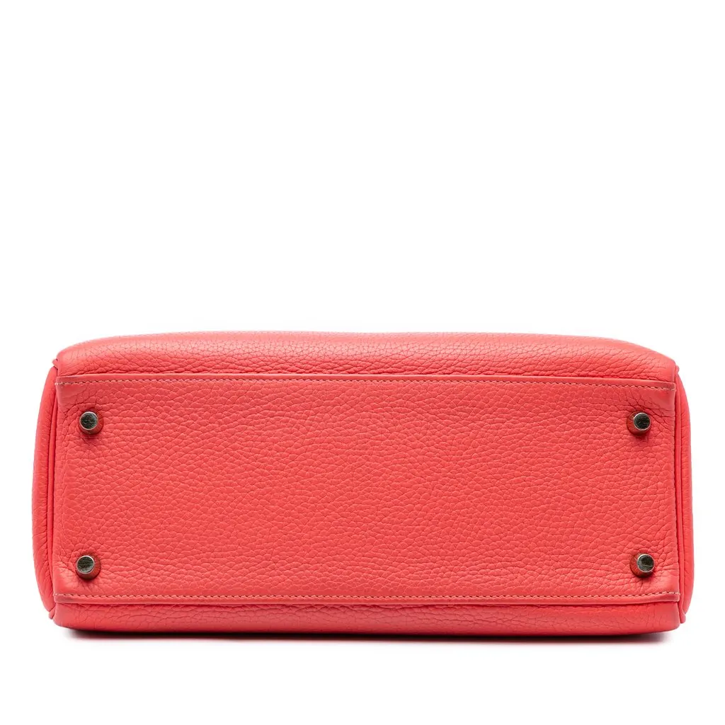 Hermès Togo Kelly II Retourne 28 Red Leather Good - Inside View
