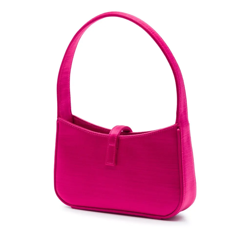 Saint Laurent Mini Satin Le 5 a 7 Pink Very good - Back View