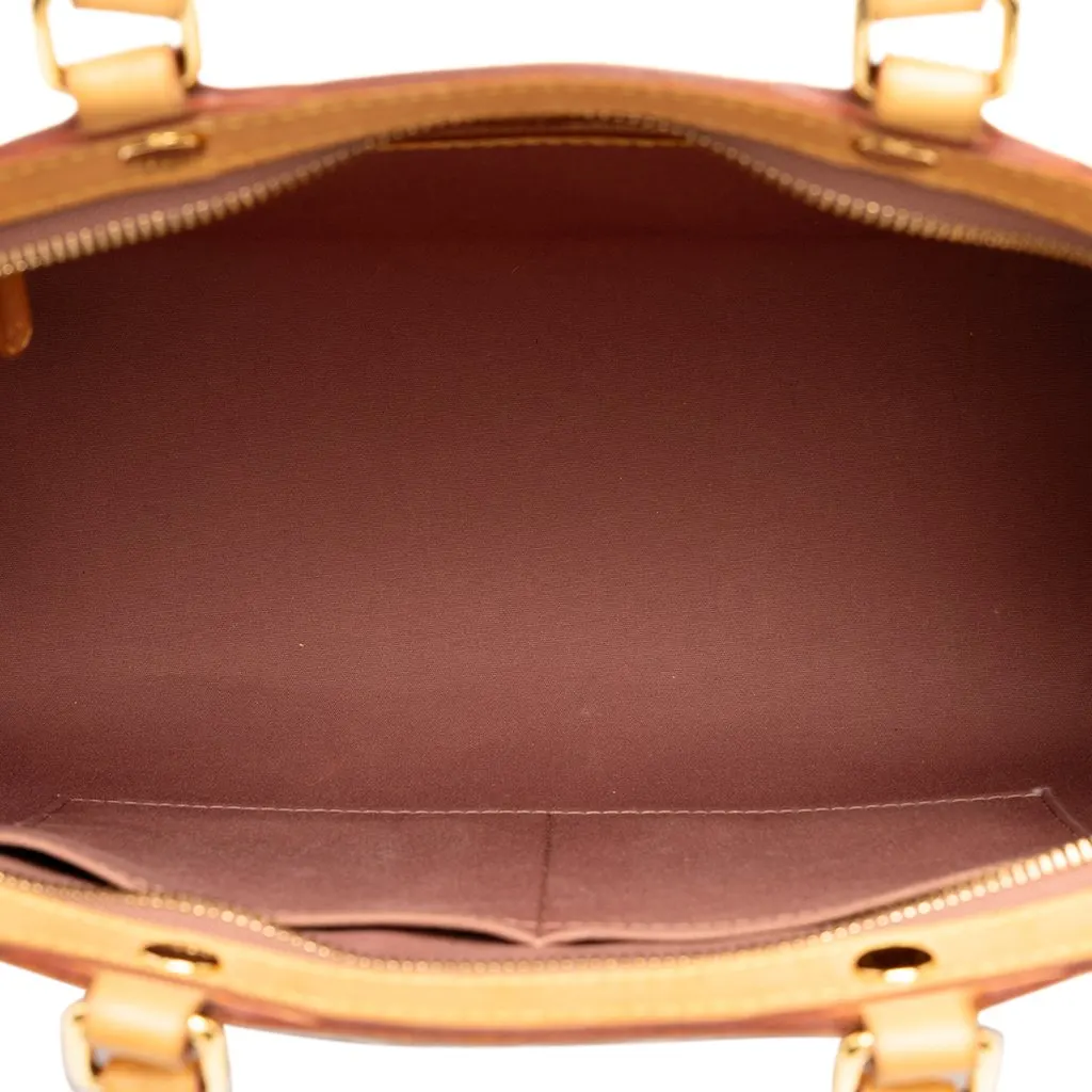 Louis Vuitton Monogram Vernis Brea MM Brown Leather Good - Model View