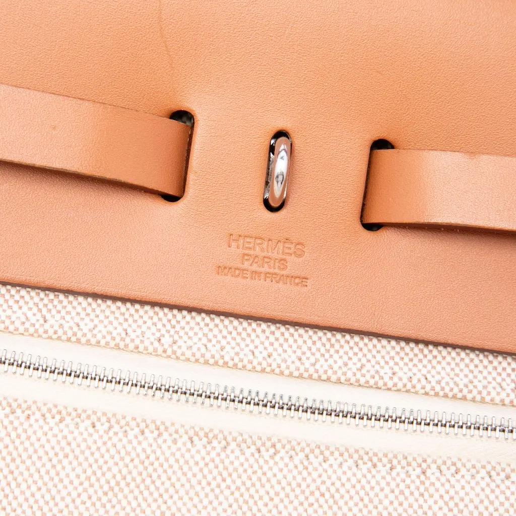 Hermès Toile H Plume Circuit 24 Herbag Zip 31 Beige Very good - Box View
