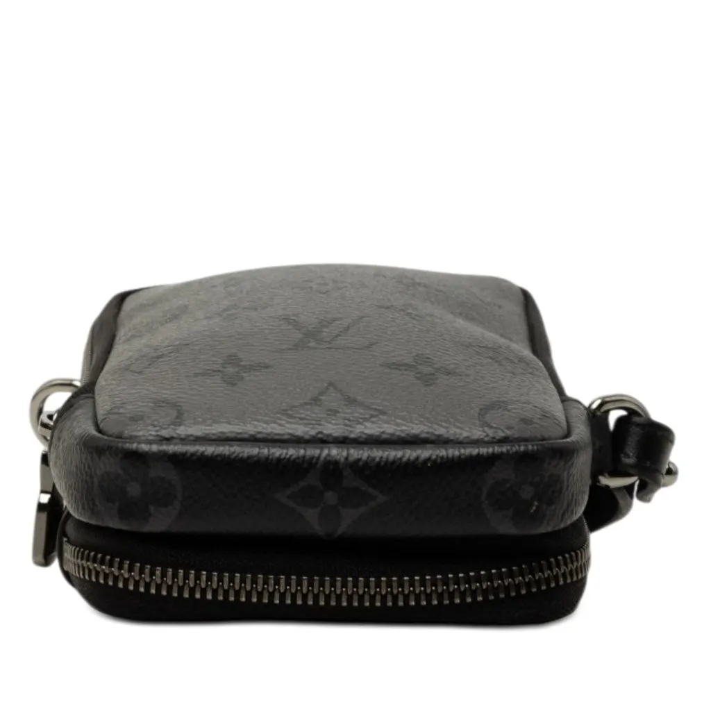 Louis Vuitton Monogram Eclipse Reverse Double Phone Pouch Black Very good - Inside View