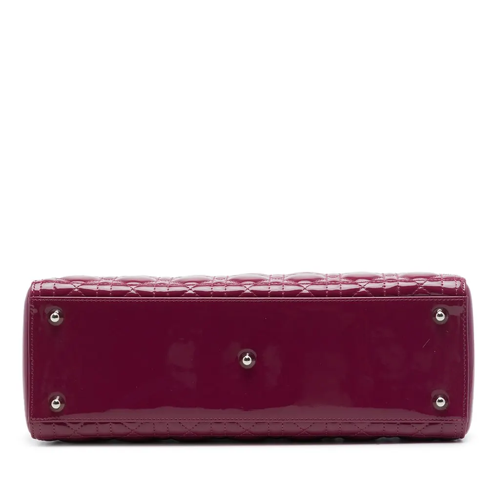 Dior Large Patent Cannage Lady Dior Purple Leather Very good - Inside View