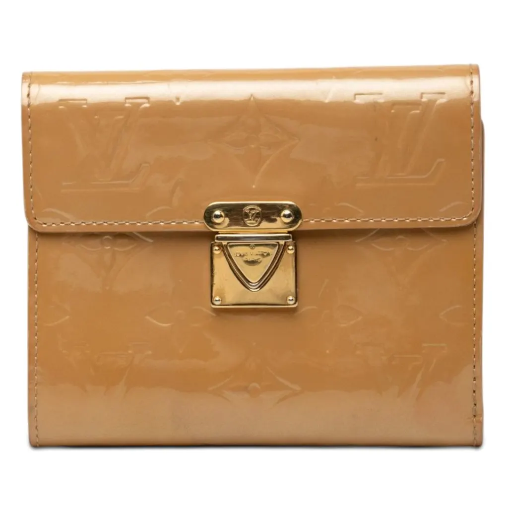 Louis Vuitton Monogram Vernis Koala Wallet Beige Leather Very good - Front View