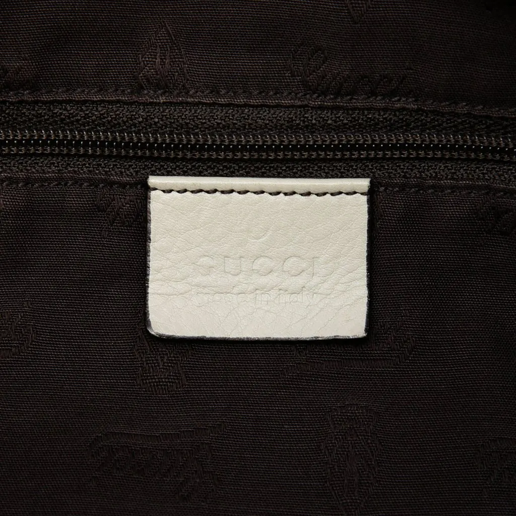 Gucci Guccissima Sukey Satchel White Leather Good - Box View