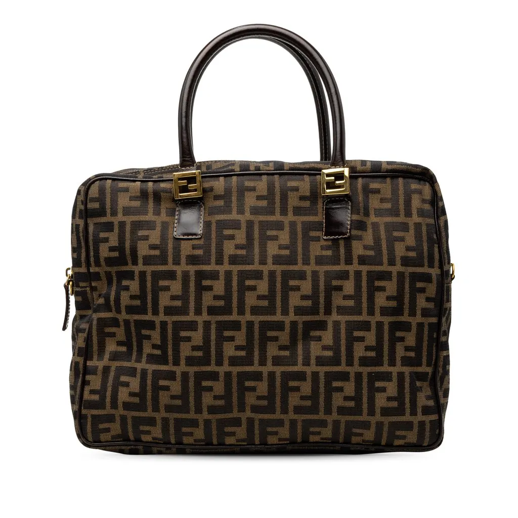 Fendi Zucca Canvas Business Bag Brown Canvas Very good - Front View