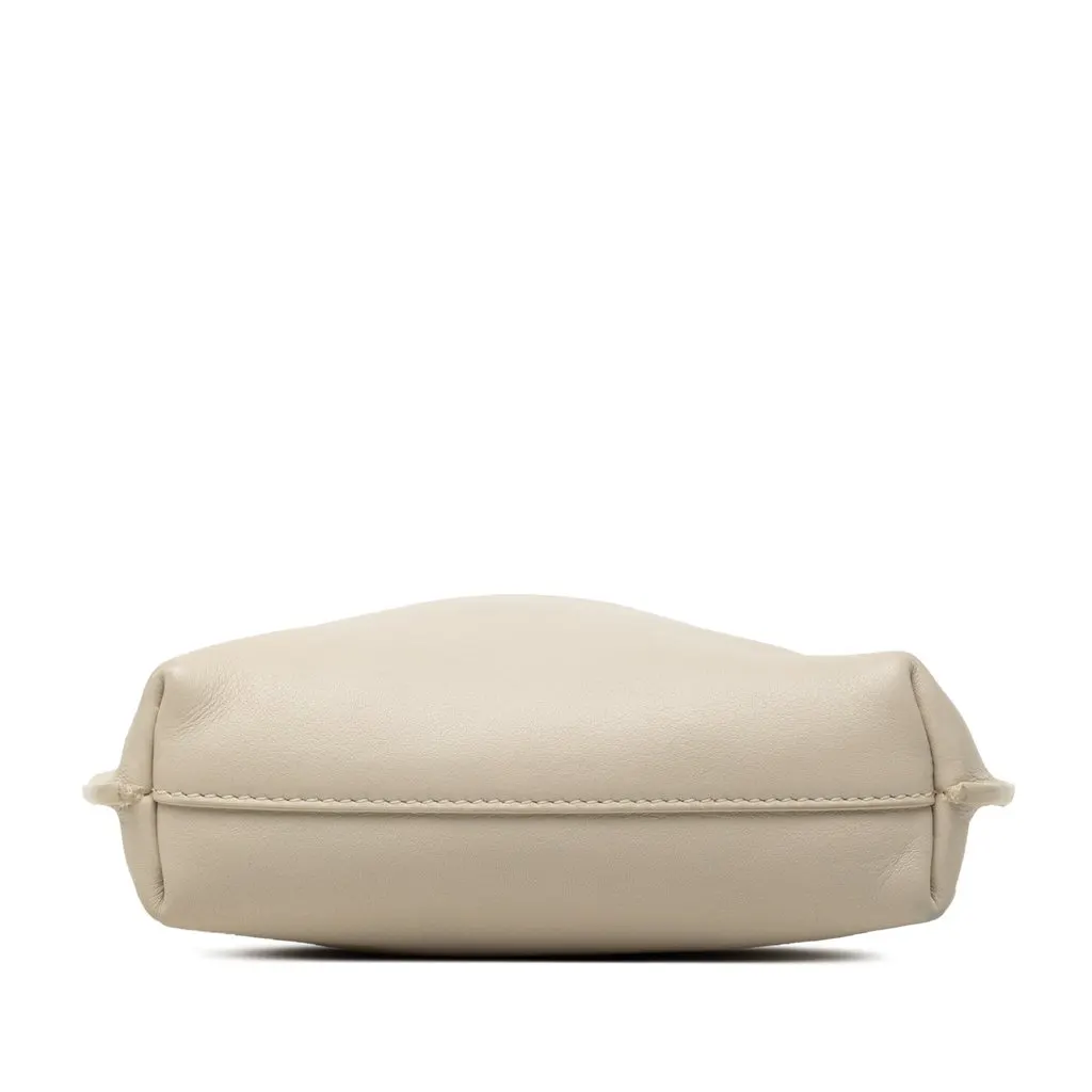 Saint Laurent Mini Calfskin Suzanne Hobo Beige Leather Very good - Inside View