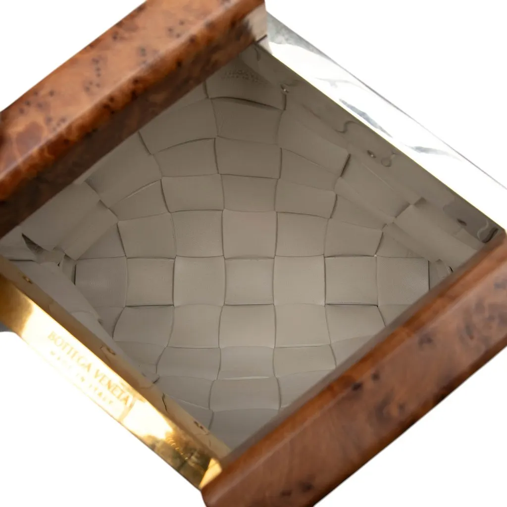 Bottega Veneta Lambskin Maxi Intrecciato The Snap Clutch White Leather Very good - Model View