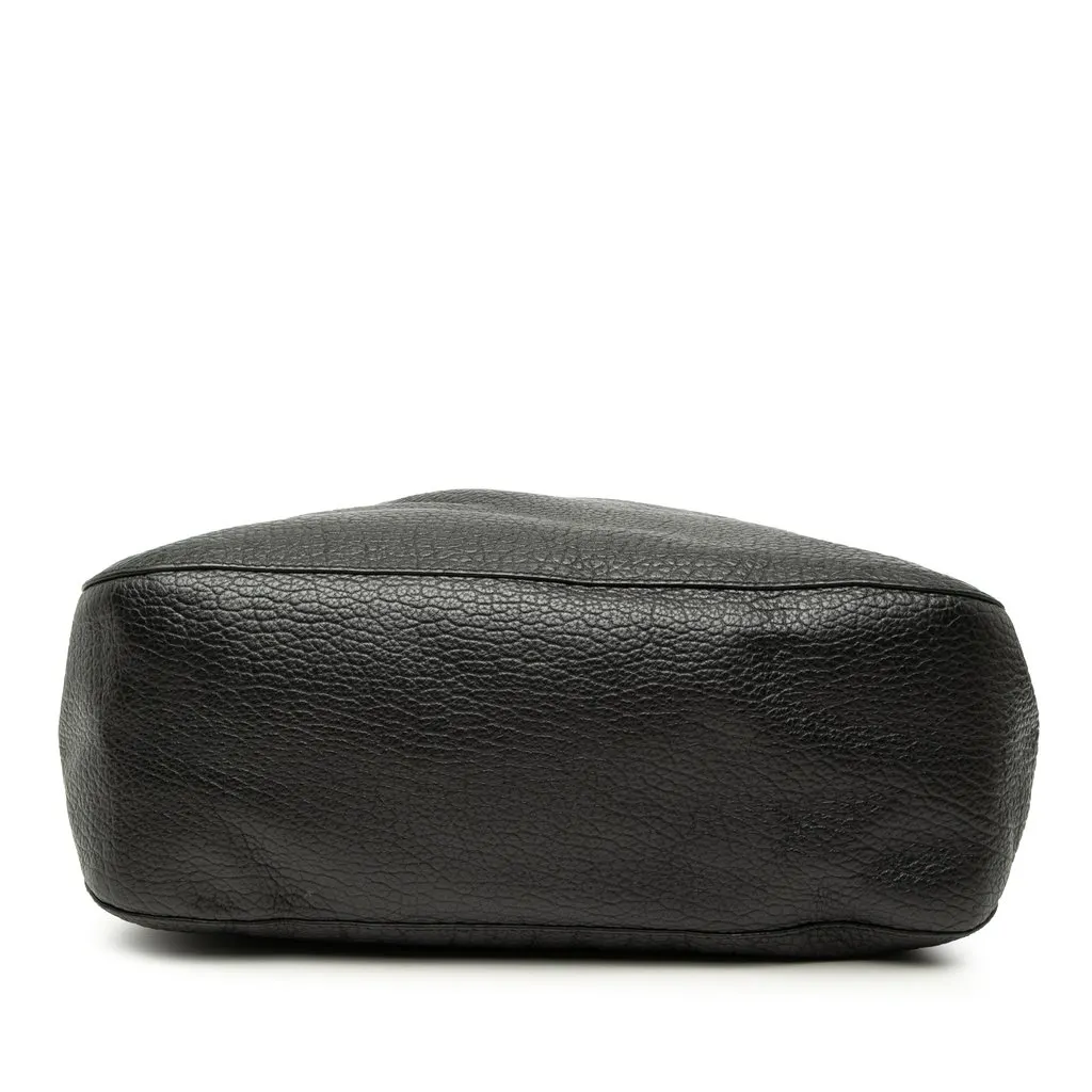 Burberry Grained Calfskin Heritage Ledbury Convertible Hobo Black Leather Very good - Inside View