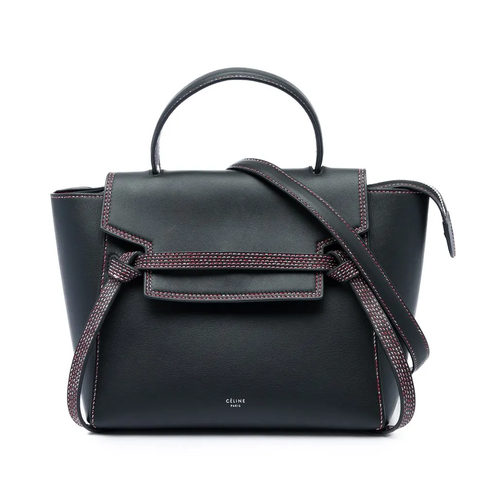 Celine Micro Grained Calfskin Stitch Belt Bag