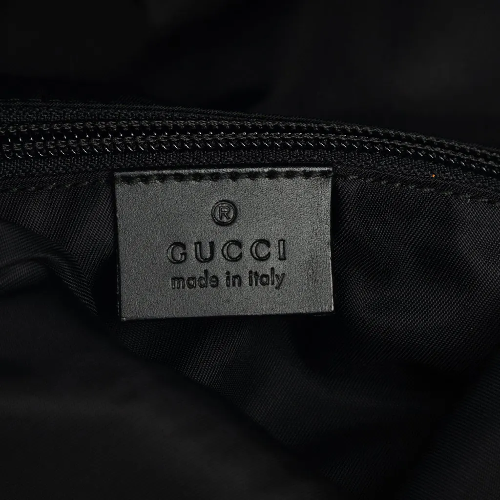 Gucci Canvas Techno Web Fold Over Backpack Black Very good - Box View