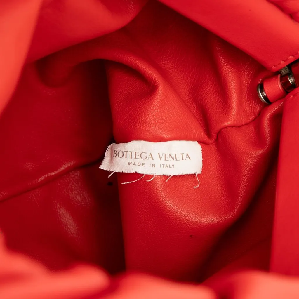 Bottega Veneta Lambskin Chain Pouch Red Leather Very good - Box View