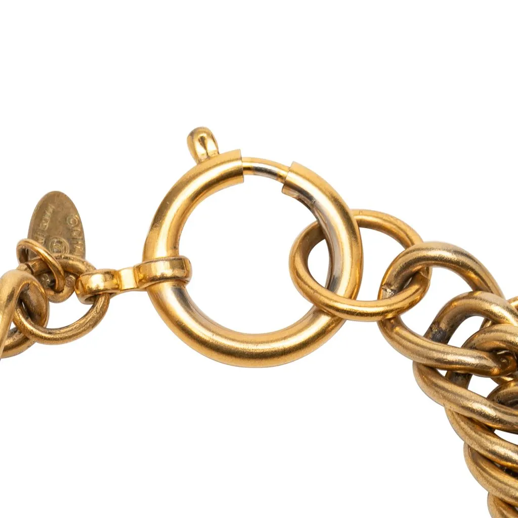Chanel Gold Plated 31 Rue Cambon Logo Charm Bracelet Gold Metal Very good - Box View