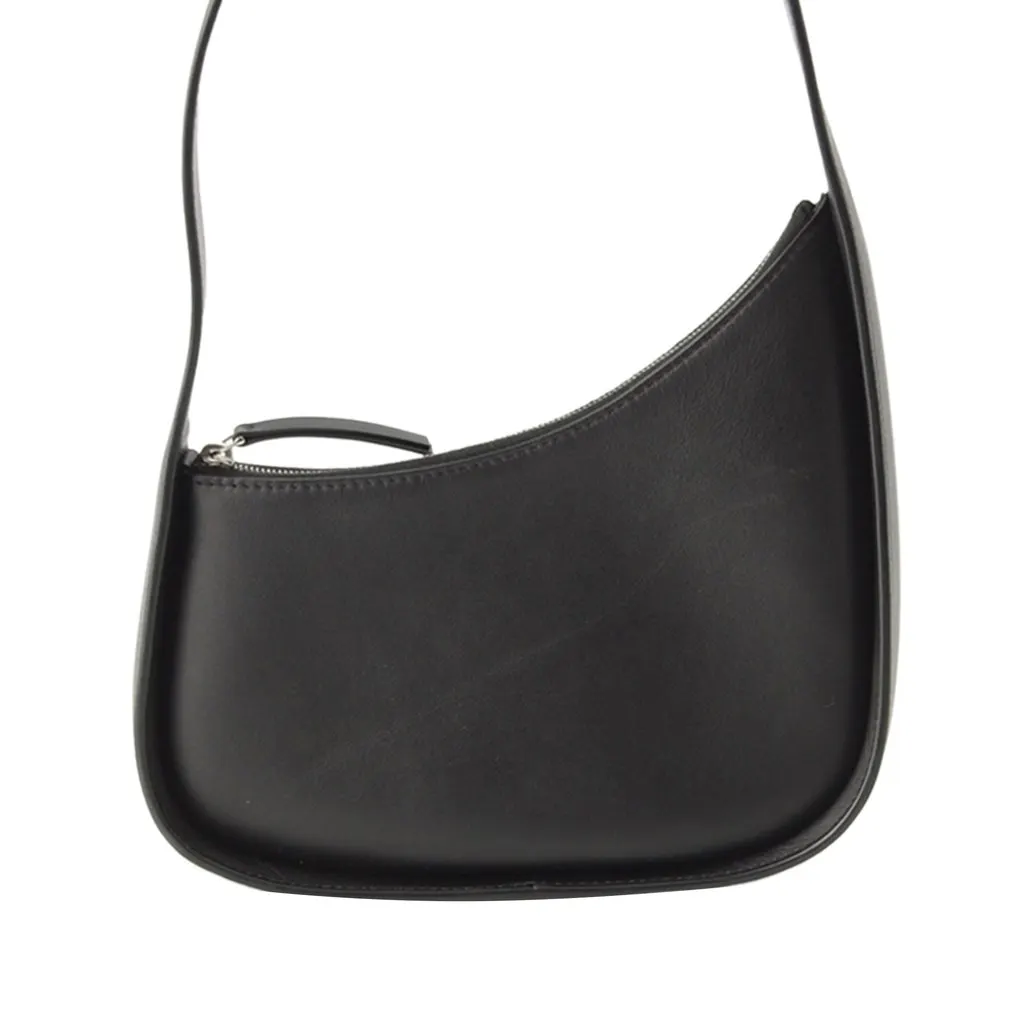 The Row Leather Half Moon Shoulder Bag Black Leather Very good - Back View